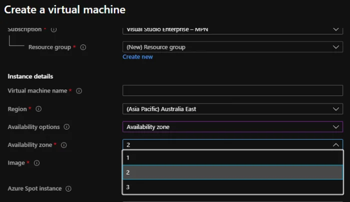 Create a Virtual Machine image | Azure Availability Zones